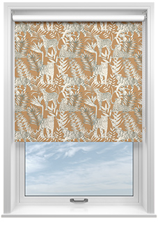 Tropical Wildcats, Mandarin - Twist&Fit Roller Blind
